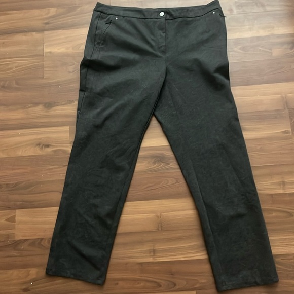 Reitmans Slim Leg Stretch Trousers – Size 18 – Charcoal grey green - Picture 3 of 5